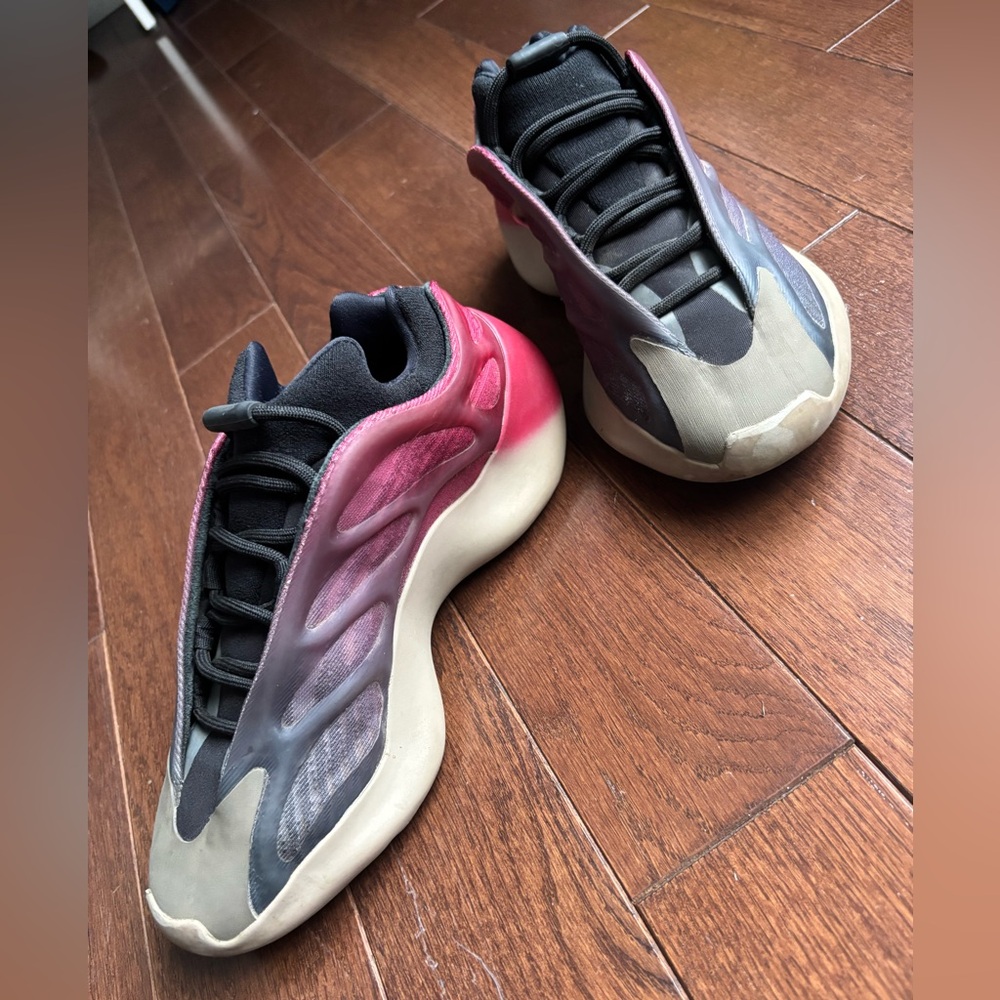 Yeezy Black and Pink Sneakers